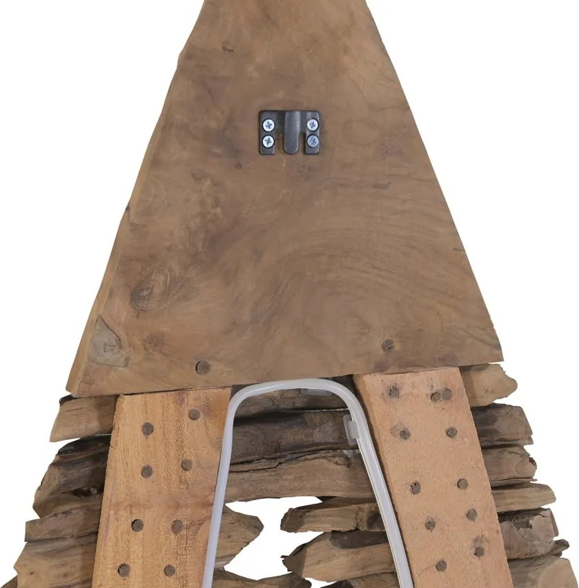 Aplică de perete din rădăcină de tec reciclat, maro, cu LED, finisaj natural, 140 x 49 x 10 cm, „Laon”