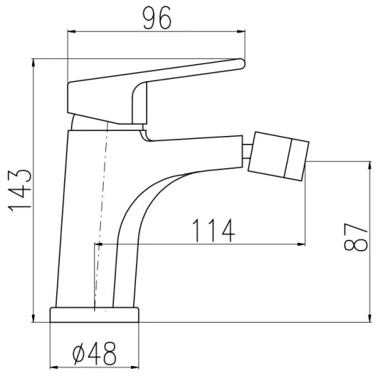 RAV Slezák COLORADO CO145.0KCMATZ - Baterie pentru bideu + ventil de scurgere 14,3 cm negru/auriu