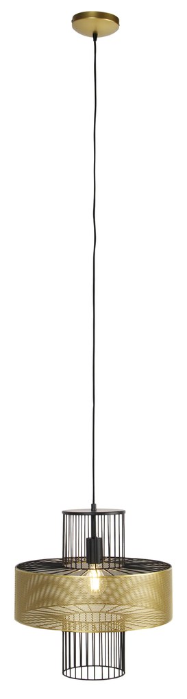 Lampă pendant de design aurie cu negru 40 cm - Tess