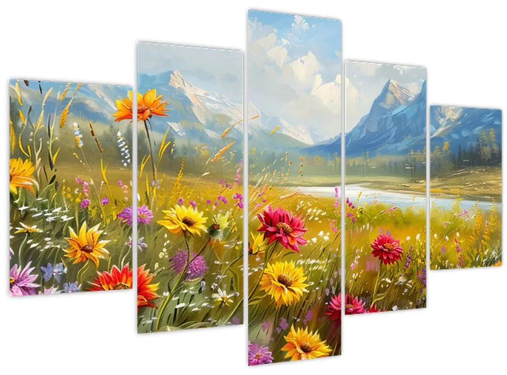 Tablou - Peisaj pictat (150x105 cm)