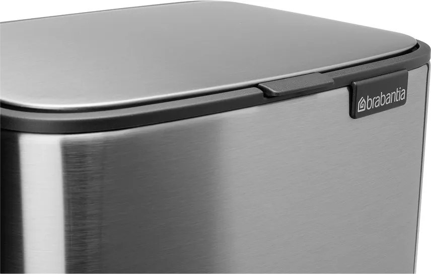 Coș de gunoi argintiu mat cu pedală din oțel 7 l Bo – Brabantia