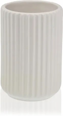 Suport alb din ceramica pentru periuta dinti 7,5x10,5 cm Alma White Tumbler Versa Home