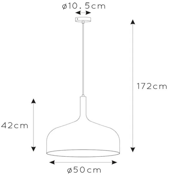 Lustră pe cablu ROZALLA 1xE27/60W/230V portocalie Lucide 30483/50/44