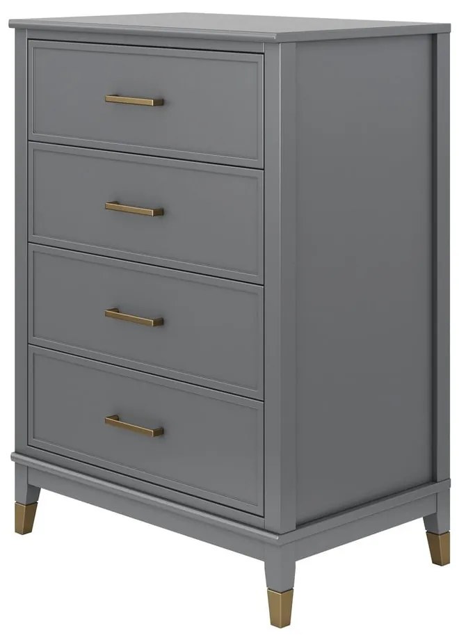 Comodă CosmoLiving by Cosmopolitan Westerleigh, 75 x 106 cm, gri