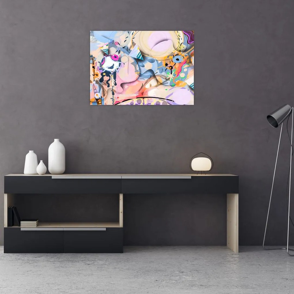 Tablou pe sticlă - Abstracție de basm (70x50 cm)