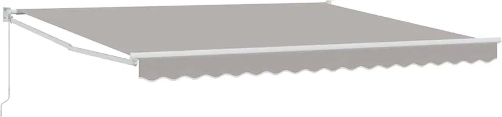 vidaXL Cortina Retractabilă Manual Gri deschis 400 × 300 cm