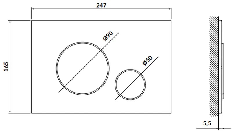 Set rezervor incastrat Alcaplast, cu clapeta de actionare crom lucios, Cersanit Opti B2