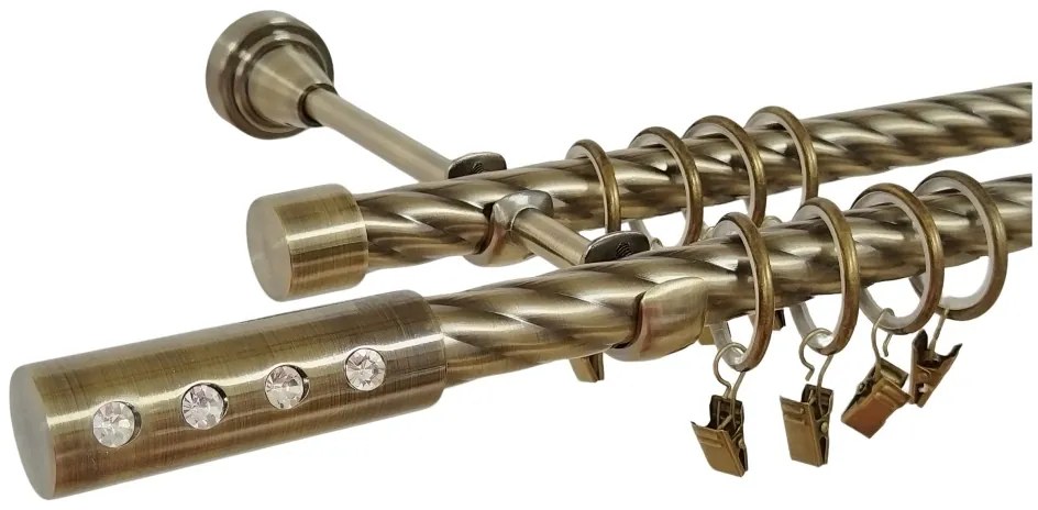 Galerie ALLURE dubla twist - 19/19 - aur antic (Alege marime: 200 cm)