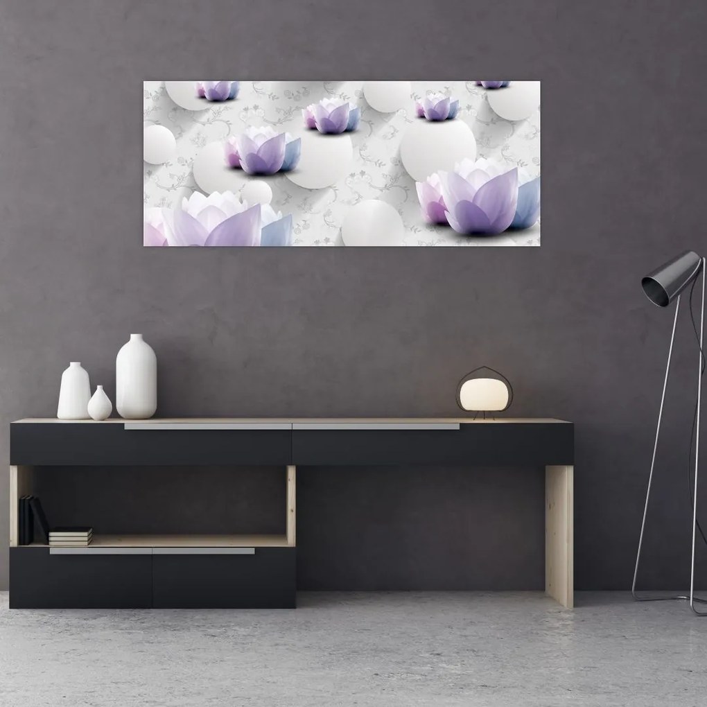 Tablou cu flori (120x50 cm)