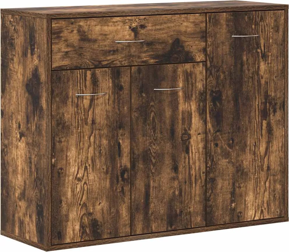 vidaXL Servantă, stejar fumuriu, 88x30x70 cm, lemn prelucrat
