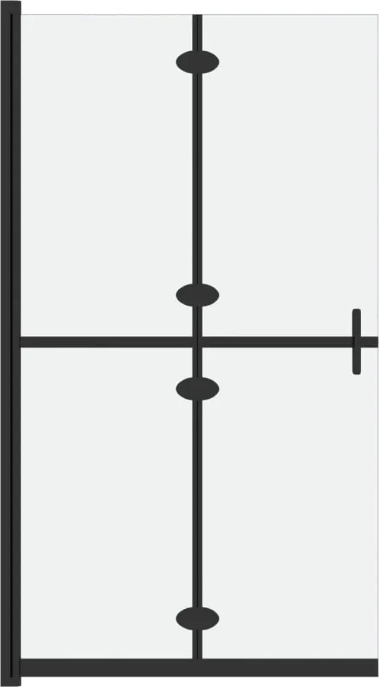 vidaXL Perete de duș walk-in pliabil, 100x190 cm, sticlă ESG mată