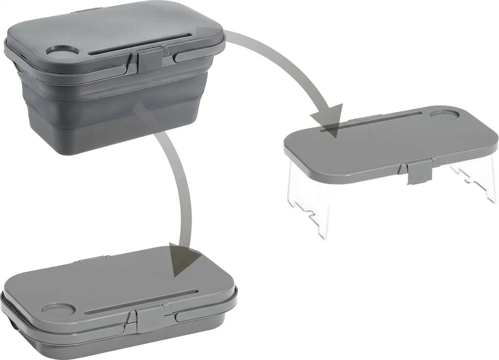 Cos de picnic pliabil TRIGO 3in1, gri