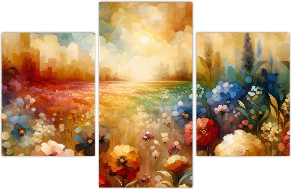 Tablou - Pajiște colorată (90x60 cm)