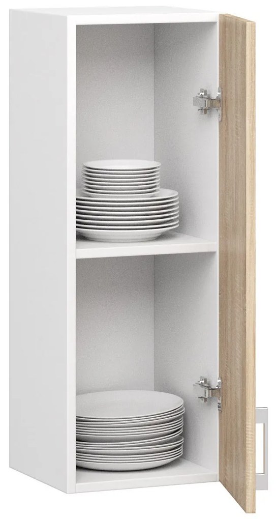 Dulap superior de bucătărie Lula W30 H720 (alb + stejar sonoma). 1069039