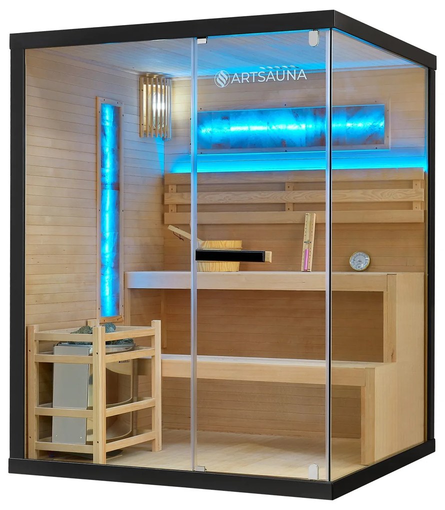 Vnútorná sauna Vantaa 150 so soľnými kameňmi
