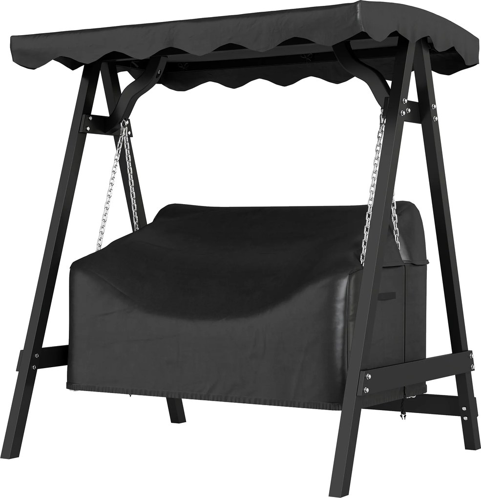 Outsunny Husă pentru leagăn de grădină 2 locuri, husă de protecție impermeabilă, rezistentă la vânt și la UV, material Oxford 420D | Aosom Romania