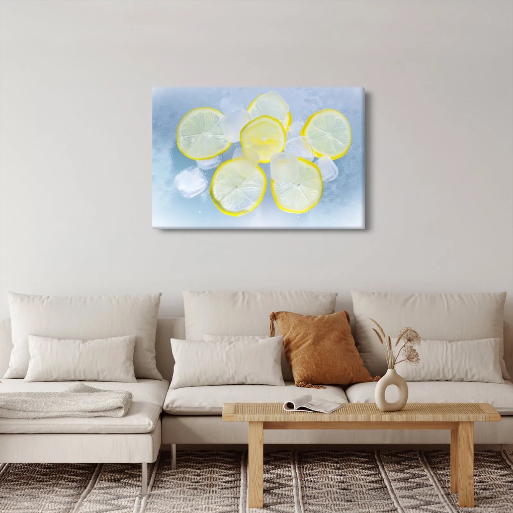 Tablou cu lămâie în gheață (90x60 cm)