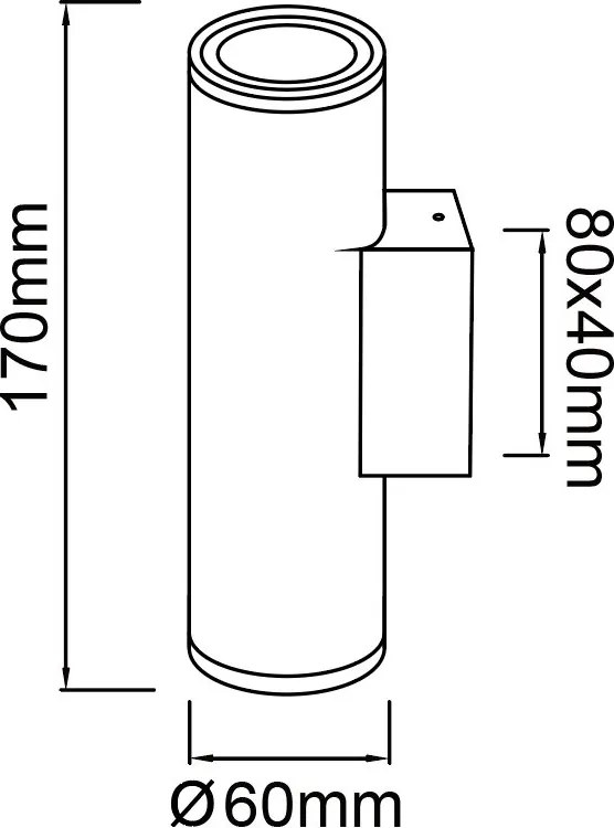Aplica perete exterior IP65 PERE gri inchis
