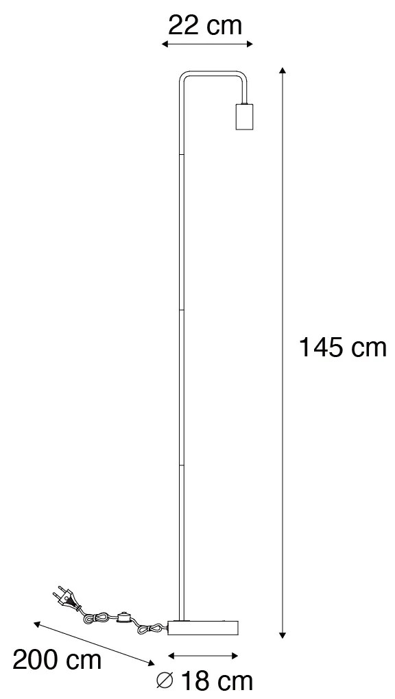 Lampă de podea modernă bronz - Facil