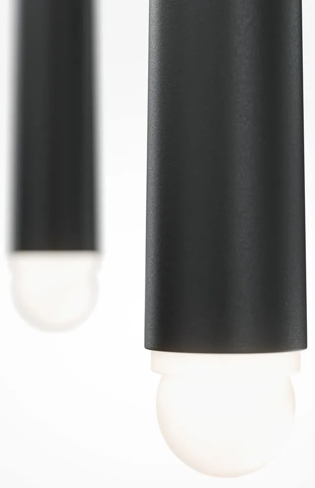 Lustra LED cu 3 pendule stil minimalist modern Cascade negru