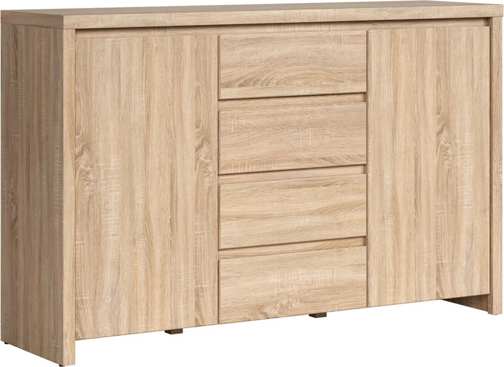 Comoda KASPIAN KOM2D4S, stejar sonoma, PAL, 144x41x92 cm