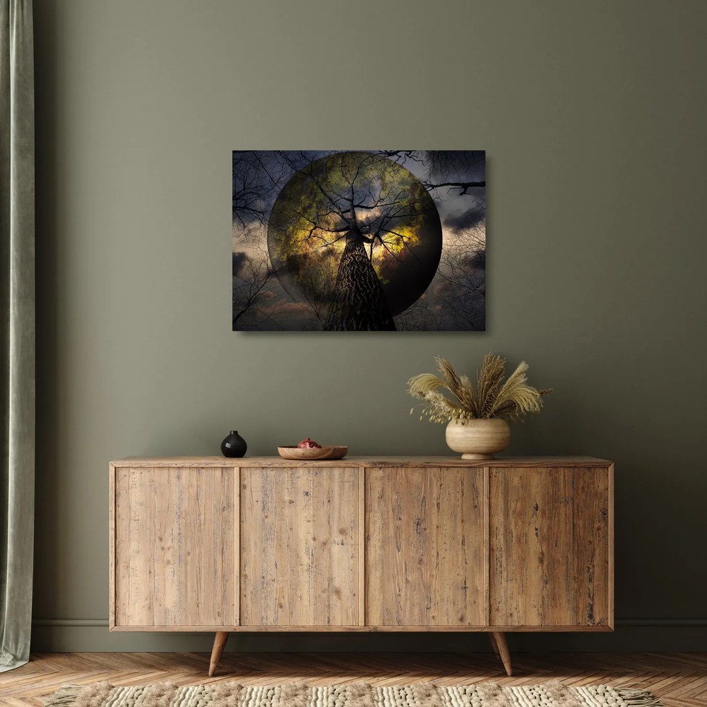 Tablou pe sticlă - Cerul enigmatic (70x50 cm)