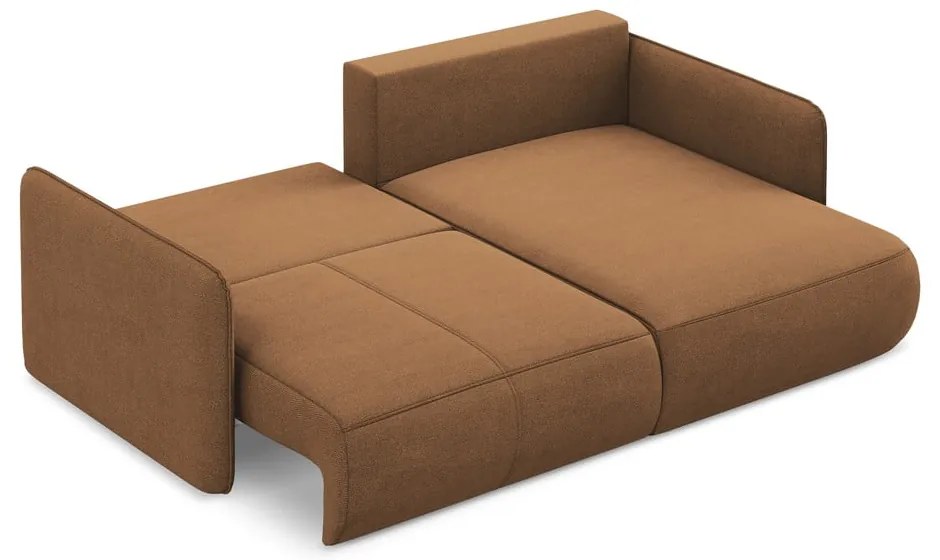 Colțar portocaliu extensibil/cu spațiu de depozitare (cu colț pe partea dreaptă) Nanea – Makamii