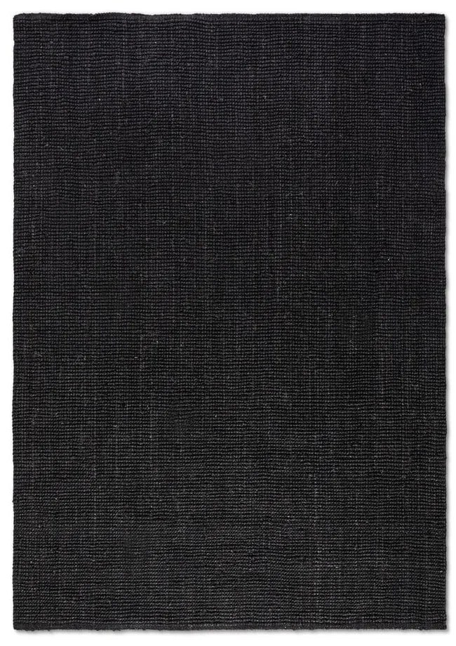 Covor negru din iută 80x150 cm Bouclé – Hanse Home