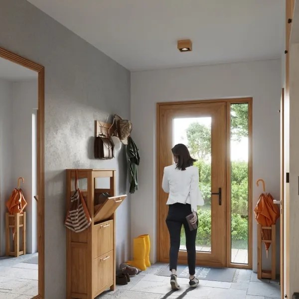 Plafonieră QUATRO 1xGU10/40W/230V lemn