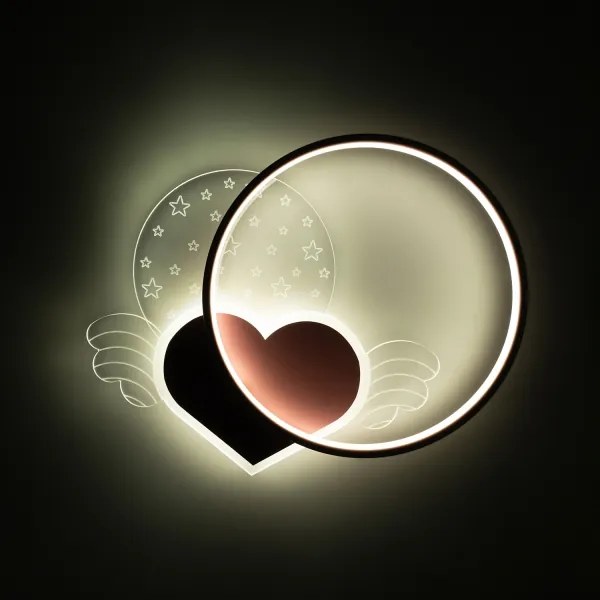 Brilagi - Plafonieră LED pentru copii LOVE, 48W, 230V, 3000/4500/6000K, roz