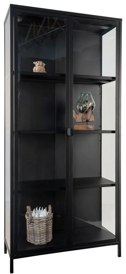 Vitrină neagră din metal 80x175 cm Brisbane – House Nordic