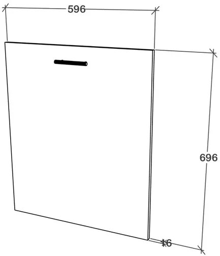 Usa Masina de Vase Karo, Gri Lucios, MDF, 60 x 70 cm