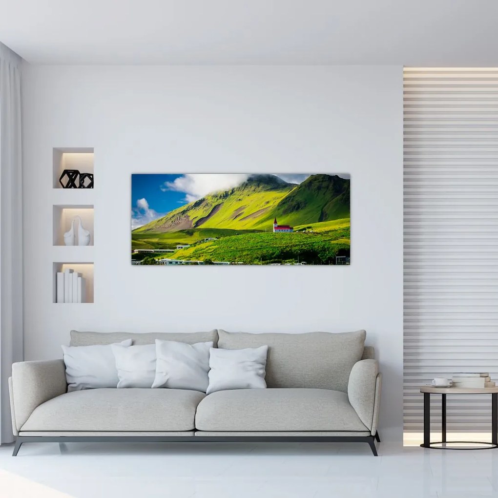 Tablou cu peisaj montan (120x50 cm)
