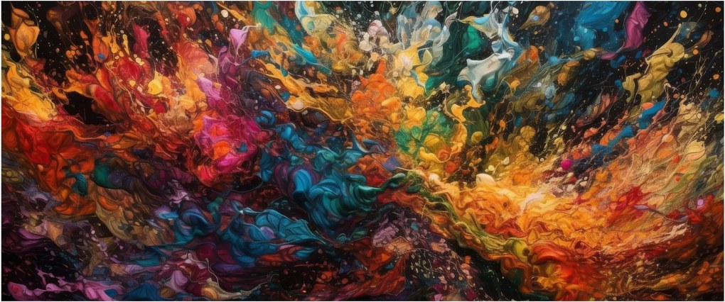 Tablou - Abstracția culorilor II. (120x50 cm)