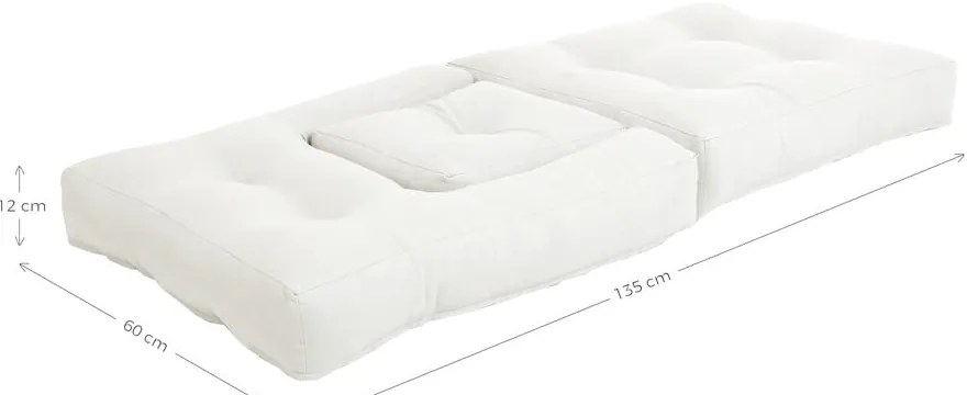 Fotoliu extensibil pentru copii cu taburet Karup Design Mini Cube Creamy