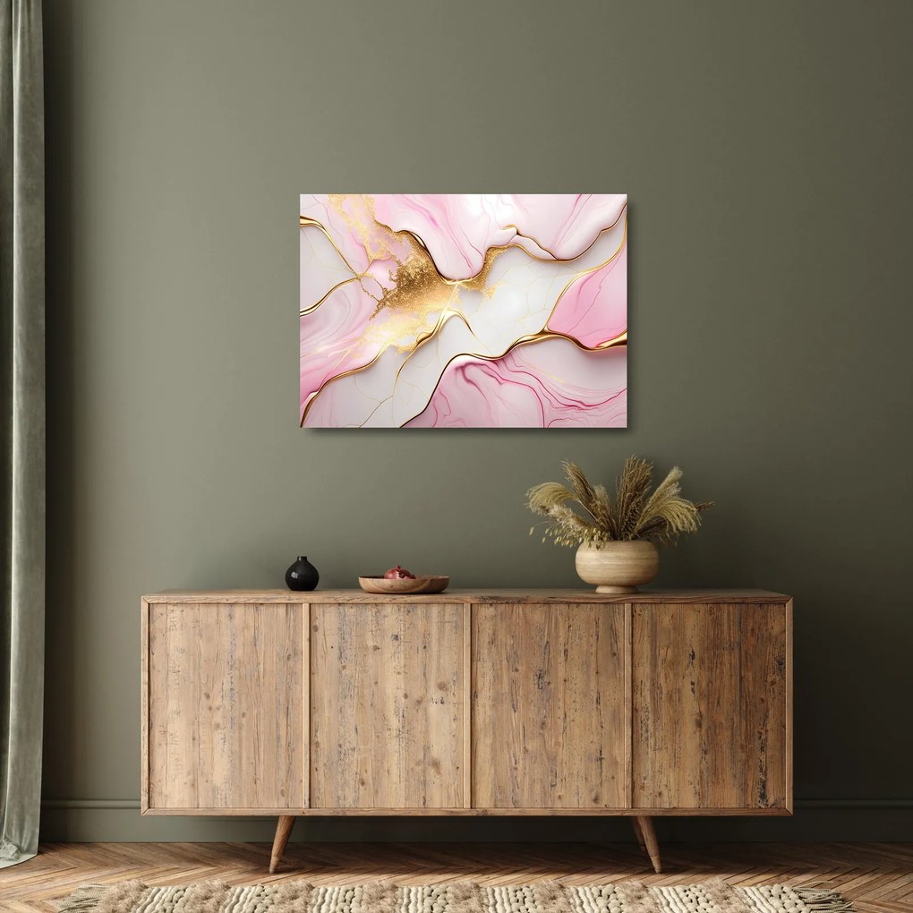 Tablou pe sticlă - Design de marmură (70x50 cm)