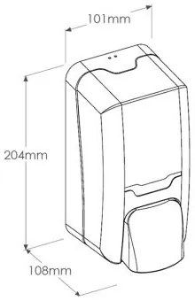 Merida Hygiene Control Mini dozator de săpun lichid, alb