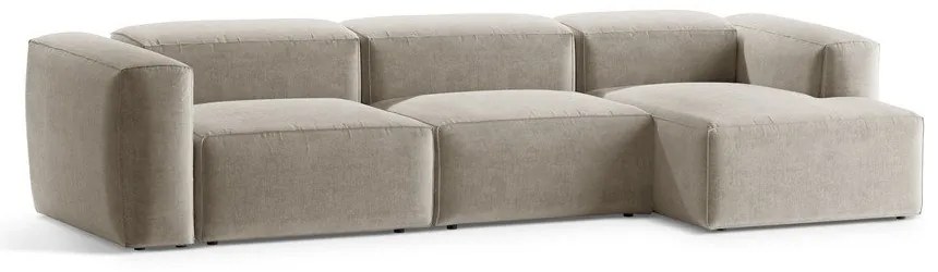 Colțar bej (cu colț pe partea dreaptă/cu șezlong) Bergamo – Cosmopolitan Design