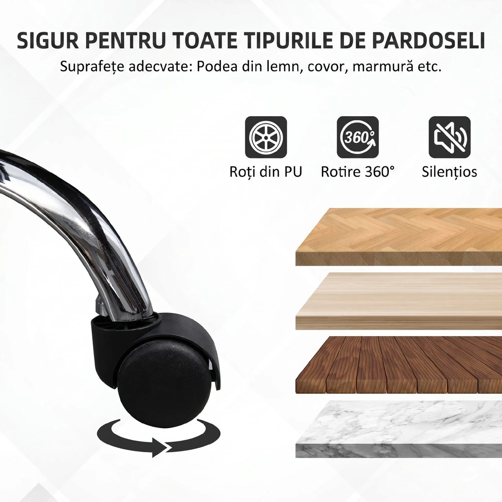 Vinsetto Scaun de Birou Ergonomic, Rotativ și Înclinabil, din Țesătură cu Aspect de In, cu Tetieră, Bej | Aosom Romania