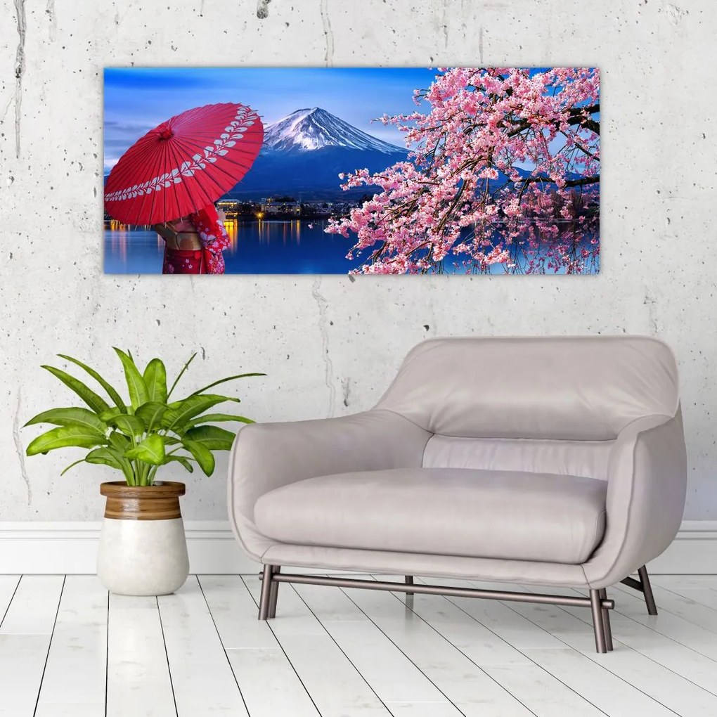 Tablou - cu privire la munte - Japonia (120x50 cm)