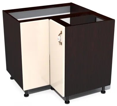 Corp inferior colt cu 2 usi Zebra MDF vanilie simplu
