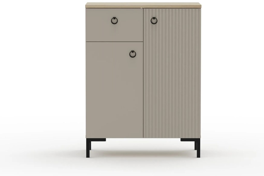 Comodă Demandaron 3 (taupe + stejar silverjack). 1116809