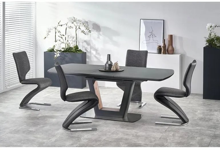 Masă de sufragerie extensibilă 160-240 cm Billie (antracit) (pentru 6 8 persoane). 1048719