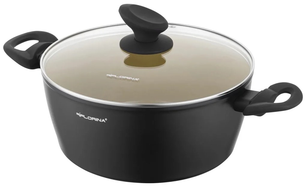 Florina Oală din aluminiu cu capac AmVegan byMateusz Gessler, 24 cm, 3,6 l