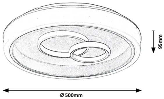 Rabalux - Plafonieră LED rotundă, 40 W, 230 V