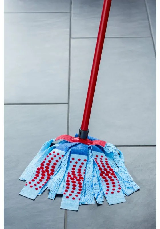 Set de curățat podele Vileda Super Mocio, 3 bucăți, 10 l, mecanism de scurgere, roșu