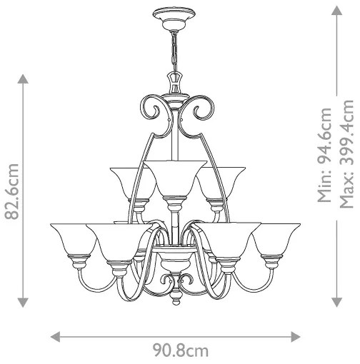 Lustră pe lanț Hinkley HK-CELLO9 CELLO 9xE27/60W/230V