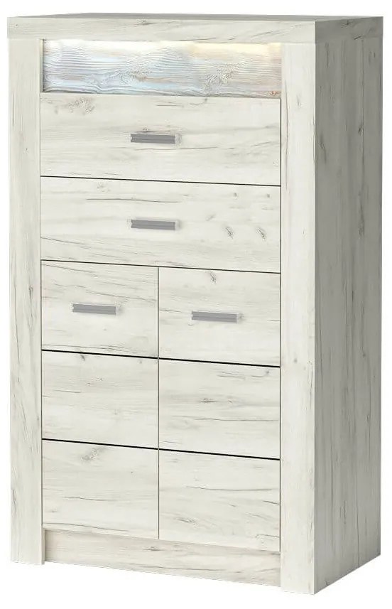 Comodă Indie 06 (cu iluminat LED) (craft alb). 1057768