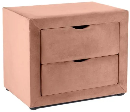 Noptieră ET-002 VELVET roz antic