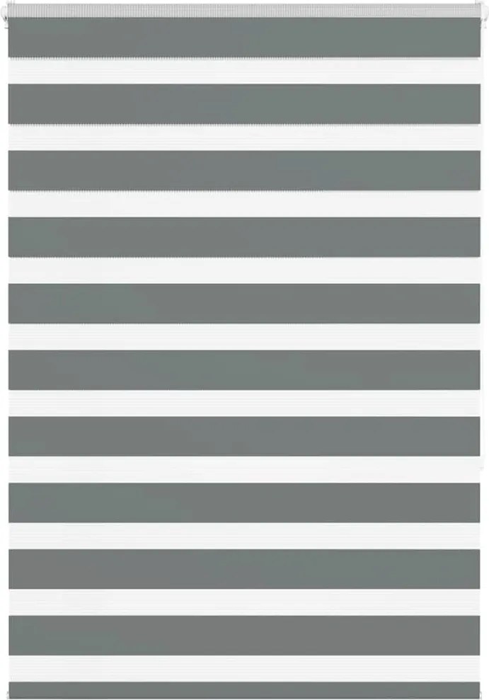 vidaXL Jaluzea tip zebra gri închis lățime țesătură 105,9 cm poliester